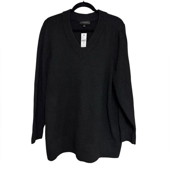NWT Lane Bryant Soft Knit V-Neck Sweater in Black - Size 18/20 - Picture 2 of 6